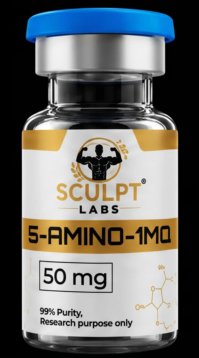 5-Amino-1MQ 50 mg research vial — >99% purity — Sculpt Labs UK