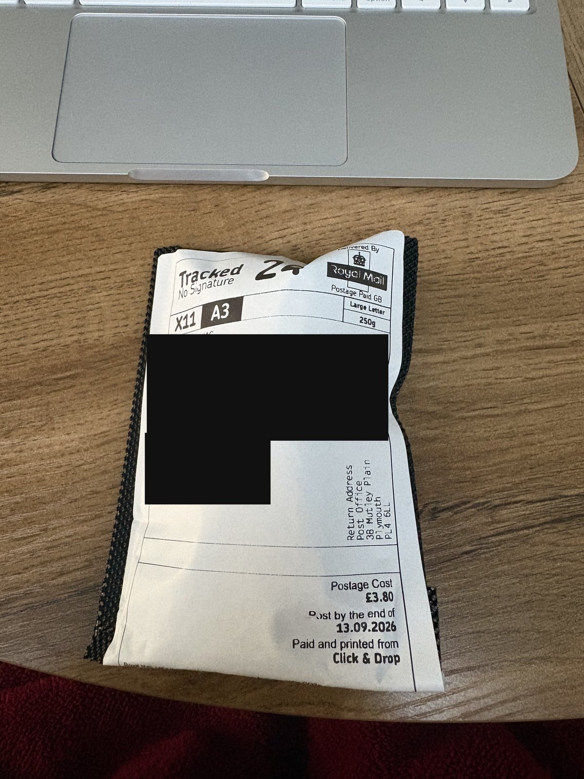 Royal Mail Tracked 24 — Sculpt Labs dispatch 14