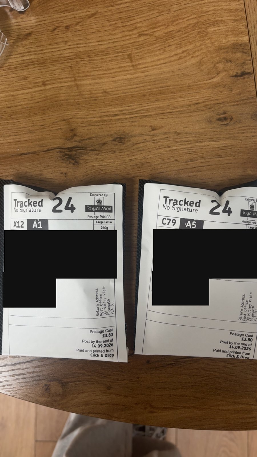 Royal Mail Tracked 24 — Sculpt Labs dispatch 18